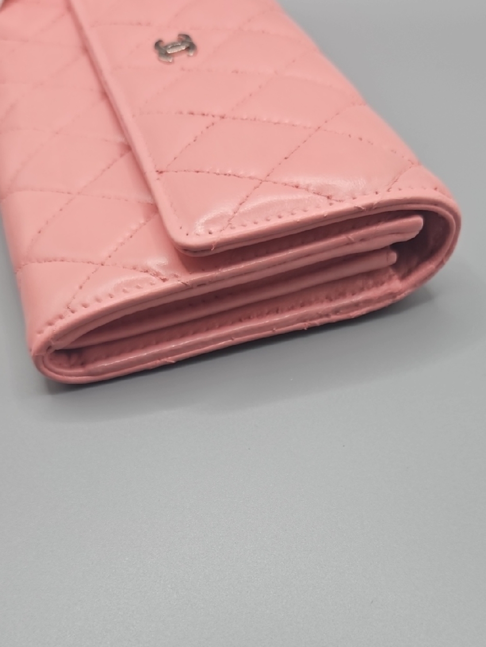 CHANEL Authentic Quilted Leather Pink Long Wallet/Clutch - Picture 14 of 17